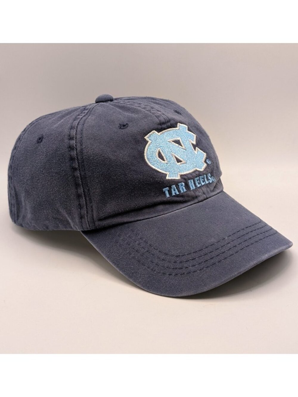 UNC Tar Heels Hat Strap Back North Carolina Cap Blue Distressed Signatures NCAA